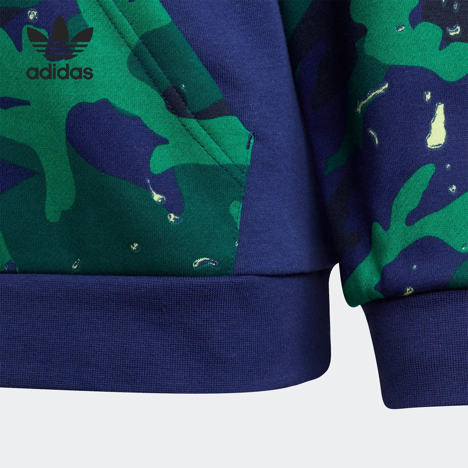 Adidas genuine clover children's printed hooded casual sports sweatshirt H20312