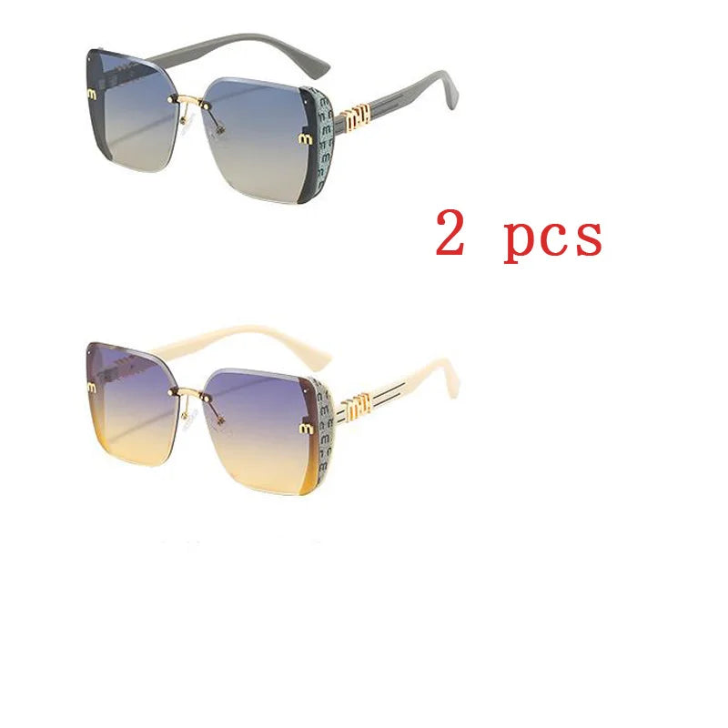 2024 New Fashion Cool Sunglasses Women Luxury Brand Letters