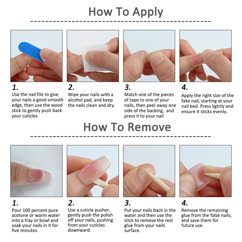 10Pcs Pink Simple Coffin Press on Nails Handmade French Ballet Mid-length Fake Nail Artificial Acrylic Fashion Wearable Nail Art