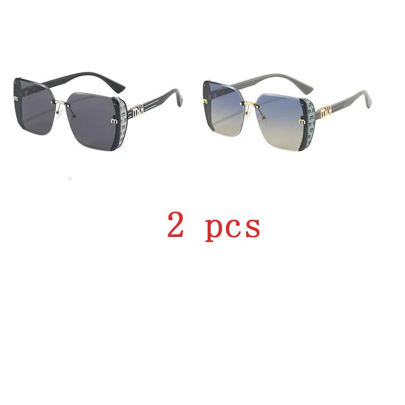 2024 New Fashion Cool Sunglasses Women Luxury Brand Letters