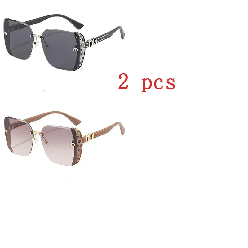 2024 New Fashion Cool Sunglasses Women Luxury Brand Letters