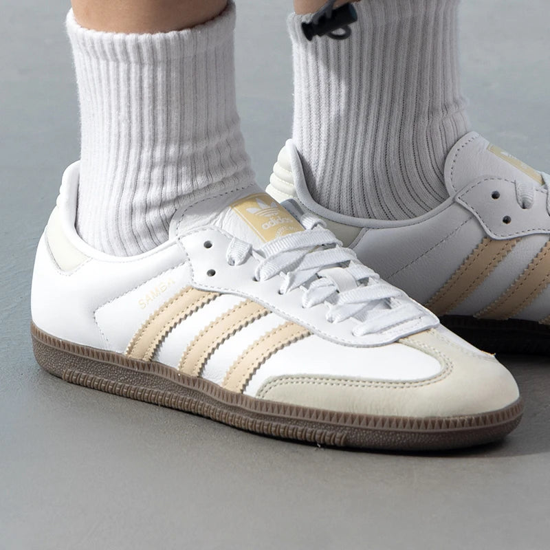 Adidas Originals Samba Women's Sneakers Retro Fashion T-Toe Shoes Low-Top Lightweight Casual Shoes Jh7300