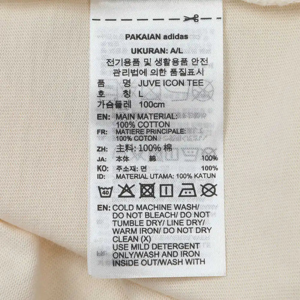 Adidas 2025 Men's JUVE ICON TEE Knitted T-shirt JM9453