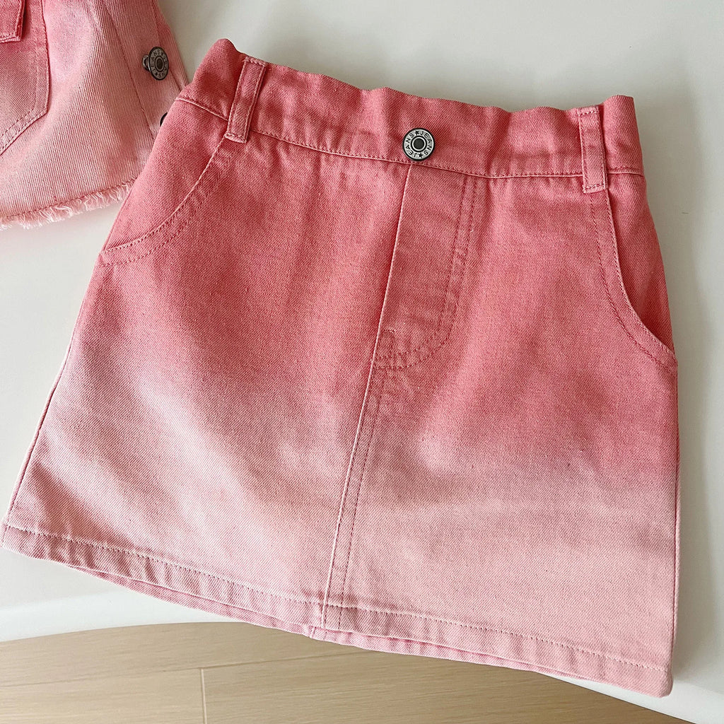 Children's Clothing Sets Denim Halter + Sleeveless T-shirt + Skirt 3pcs Girl Clothes Kids Boutique Clothes for 2 To 7 Years